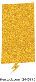 glistering gold foil chat bubble