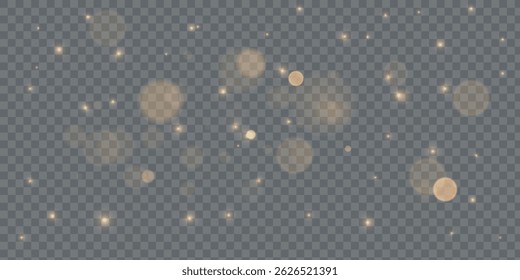 Glistering golden dust and shimmering stardust sparkles create a magical festive atmosphere. Perfect for Christmas designs, luxury backgrounds, confetti effects, and elegant holiday visuals