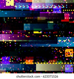 Glitch abstract background with colorful technology malfunction
