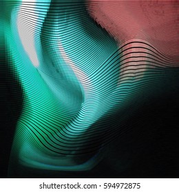 Glitch abstract background with distortion effect. Vector illustration.