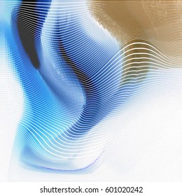 Glitch abstract background with distortion effect, random wave color lines. Vector illustration.
