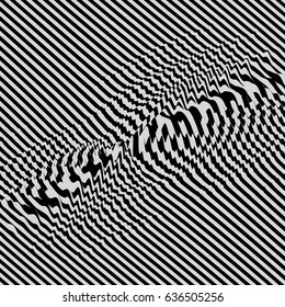 Fondo abstracto de brillo. Efecto de distorsión, fallo y error. Ilustración óptica de arte 3D Vector.