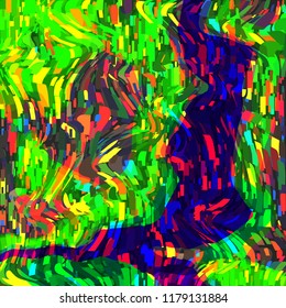 Glitch Abstract Background. Random Color Noise Vector Texture