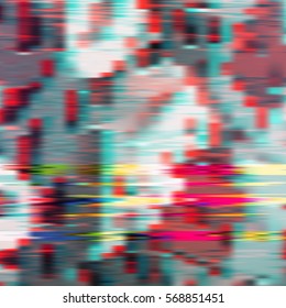 Glitch abstract background, vector illustration