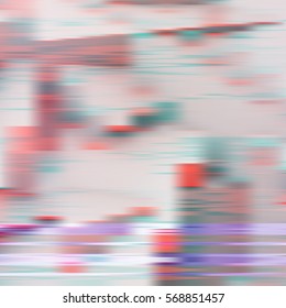 Glitch abstract background, vector illustration