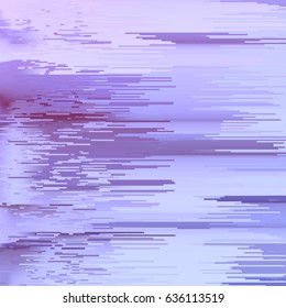 Glitch abstract background. Vector illustration. Pink, violet colors. 