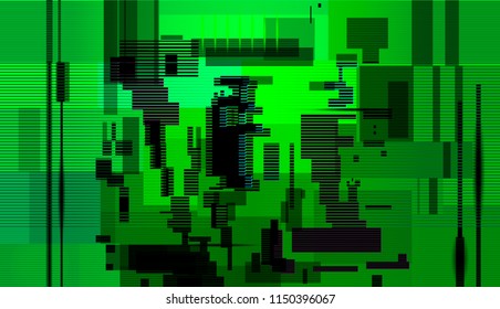 Glitch abstract background,Computer screen error, Digital pixel noise abstract design, Technical problem grunge wallpaper. Vector illustration