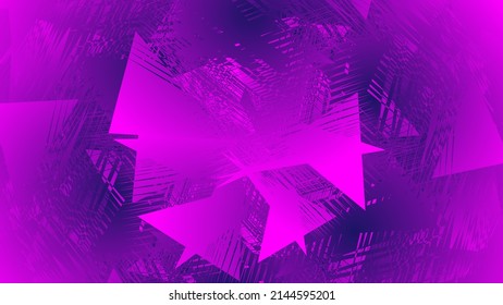 glitch abstract shape with gradient purple color background