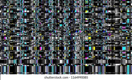 Glitch. Abstract shapes. Chaos. Pixel. Cyberpunk. Computer screen error. Digital design. Pixel noise. Virtual. TV signal fail. Futuristic. Glitch background.