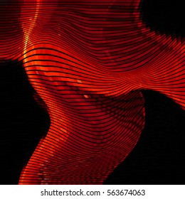Glitch abstract technology background with distortion effect, random wave red lines for design concepts, posters, wallpapers, presentations and prints. Vector illustration.