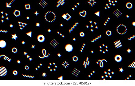Glitch Art. Background material for design with chromatic aberration.