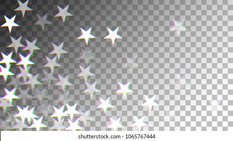 Glitch Art Background. White Stars with Trandy Glitch Effect. Postcard, Packaging, Textile Print. Digital Stars Backdrop. Falling White Stars Confetti Vector Illustration. - Powered by Shutterstock - Get 15% off with code: PIKWIZARD15