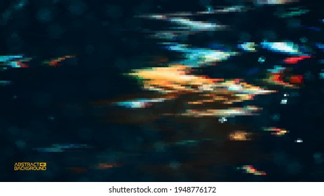 Glitch art digital vector illustration. Graphic vector art. Glitch digital color pixel noise. Abstract grunge texture.