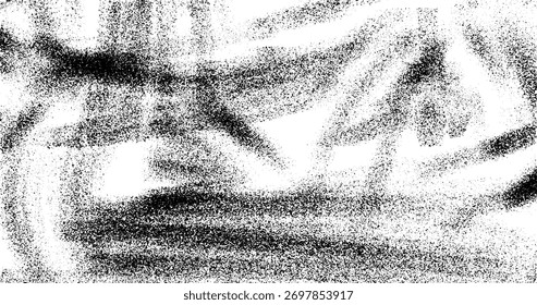 Glitzerkunst, verzerrter Halbton mit abstrakten Pinselstrichen, Vektorgrafik.