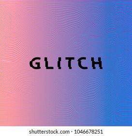 Glitch art pattern and guilloche lines.