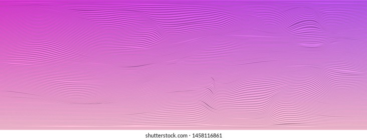 Glitch art pattern with moire effect. Vector abstract background in trendy neon holographic colors, vaporwave/ synthwave/ retrowave style.
