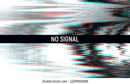 Glitch background. Abstract noise effect, error signal, television technical problem. Vector illustration.
