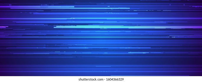 Glitch Background. Abstract Noise Effect, Error Video Damage, Stylized Data Corrupted Lines. Vector illustration.