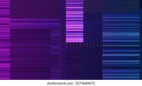 Glitch Background. Abstract Noise Effect, Error Video Damage, Stylized Data Corrupted Lines. Vector illustration.