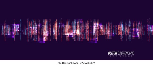 Glitch background. Abstract noise effect, error signal, television technical problem. Vector illustration.