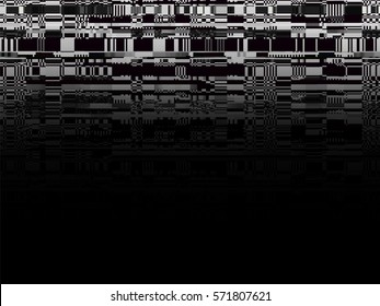 Glitch background. Computer screen error. Digital pixel noise abstract design. Television signal fail. Data decay. Glitch tv screen. Grunge wallpaper. Monitor technical problem.