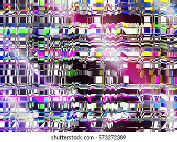Glitch background. Computer screen error. Digital pixel noise abstract design. Television signal fail. Data decay. Glitch tv screen. Grunge wallpaper. Monitor technical problem.