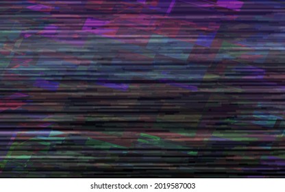 Glitch background. Cyberpunk distortion texture. Video error effect. No signal template with random shapes. Abstract TV problem. Modern pixel noise. Vector illustration.