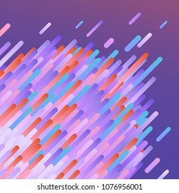 Glitch background with distortion effect in trendy ultra violet color. Modern design with abstract geometric gradient shapes as digital decay, vector illustration.