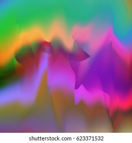 Glitch background with glowing blurred colors flow