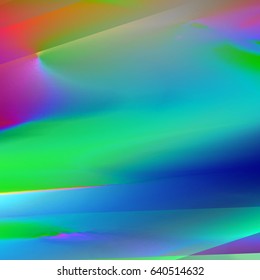 Glitch background with glowing blurred colors flow