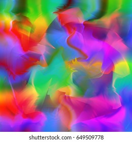 Glitch background with glowing blurred colors flow