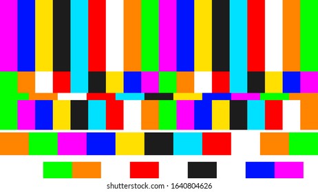 Glitch background, noise effect, color abstract stripes, vector texture