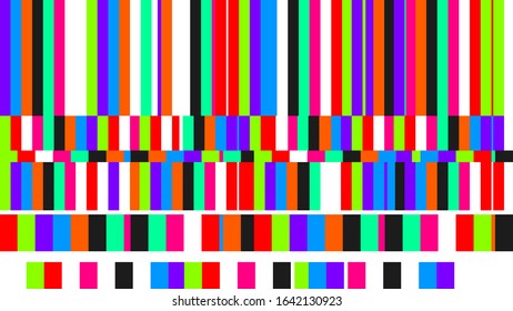 Glitch background, noise effect. color abstract stripes. vector texture.