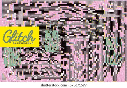 Glitch background or pattern with digital noise abstract design.
