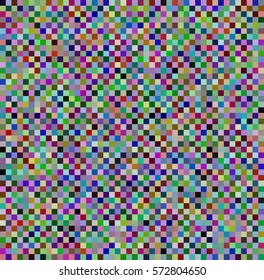 Glitch background in a rave aesthetic, abstract contemporary print made of colorful pixel mosaic.