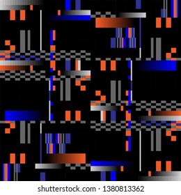 Glitch background. Screen error. Digital pixel noise abstract design. Device signal fail. Glitch tv wallpaper. Monitor technical problem.