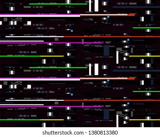 Glitch background. Screen error. Digital pixel noise abstract design. Device signal fail. Glitch tv wallpaper. Monitor technical problem.