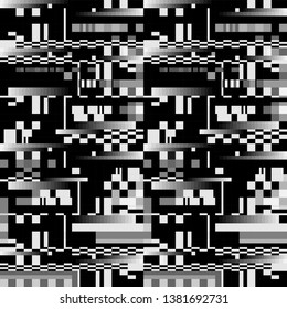 Glitch background. Screen error. Digital pixel noise abstract design. Device signal fail. Glitch tv wallpaper. Monitor technical problem.