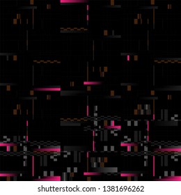Glitch background. Screen error. Digital pixel noise abstract design. Device signal fail. Glitch tv wallpaper. Monitor technical problem.