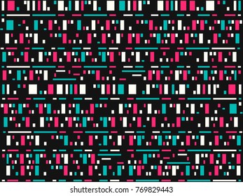 Glitch background. Signal error pixel mosaic. Vector illustration