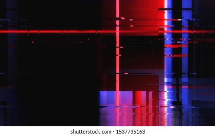 Glitch background texture. Video distortion interference. Broken unstable television broadcast. Digital noise with horizontal shift. Vector illustration. svg