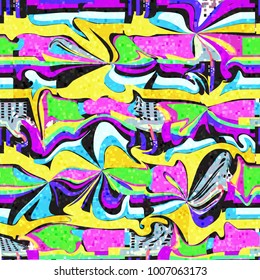 Glitch background vector. Random digital signal error. Glitch texture. Computer screen error. Digital pixel noise abstract design. -stock vector