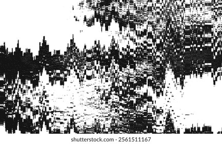 Glitch background. VHS grunge texture with noise effect and pixelation. Analog video digital errors. Retro pixel backdrop. Vector illustration.