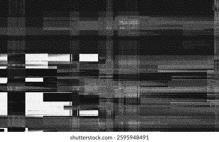 Glitch background. VHS grunge texture with noise effect and pixelation. Analog video digital errors. Retro pixel backdrop. Vector illustration.