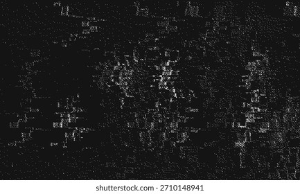 Glitch background. VHS grunge texture with noise effect and pixelation. Analog video digital errors. Retro pixel backdrop. Vector illustration.