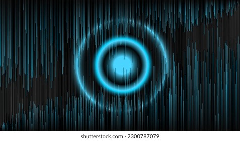 Glitch Blue Tech Eye Background