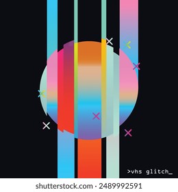 Glitch chromatic abstract at design
