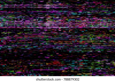 Glitch colorful abstract vector background. Digital image data distortion, signal error, television fail,digital decay. Trendy design wallpaper,poster,brochure cover, website