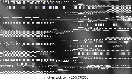 Glitch. Computer screen error. Digital pixel noise abstract design. Television signal fail. Data decay. Glitch background. Monitor technical problem.