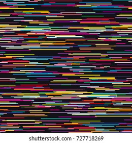 glitch concept geometry vector illustration with line assorted geometric shapes. abstract seamless pattern for surface design, fabric, wrapping paper in trendy modern style